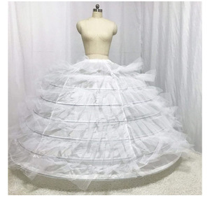<span class=keywords><strong>Cerceau</strong></span> jupe jupon mariage femmes taille élastique en mousseline de soie danse jupon gonflé <span class=keywords><strong>Tutu</strong></span> 7 cerceaux 7 couches fil à volants jupon - Product Image 1