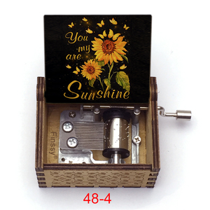 Regalos para el Día <span class=keywords><strong>de</strong></span> la Madre, Caja Musical con Melodía 'You Are My Sunshine', Mecanismo <span class=keywords><strong>de</strong></span> Caja Musical <span class=keywords><strong>de</strong></span> Madera con Manivela, Regalo para el Día <span class=keywords><strong>de</strong></span> San Valentín - Product Image 2