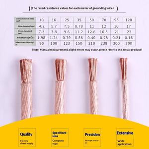 สายทองแดงบริสุทธิ์มาตรฐานแห่งชาติ YJV ขนาด 16/10 มม.² สายทองแดงอ่อนสำหรับการต่อสายดินแรงดันสูงและการเชื่อมขั้วทองแดง - Product Image 4