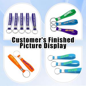 <b>Custom</b> Rubber <b>Keychain</b> Keytag, Waterproof Sport <b>Keychain</b>, Brand Logo Soft Silicone Bracelet Wristbands with Keyring - Product Image 4