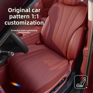 Ensemble de 26 housses de siège de voiture M6 <span class=keywords><strong>AITO</strong></span> M7, universelles, toutes saisons, résistantes aux taches, en cuir - Product Image 2