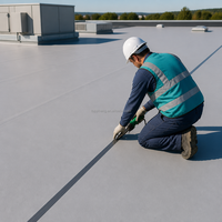 Membrane de toiture TPO moderne haute résistance 1,5 mm 2 m résistante aux UV, imperméable pour toitures plates, vendue à l'air chaud, garantie 5 ans