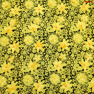 Tessuto in Pizzo <span class=keywords><strong>Guipure</strong></span> Solubile in Acqua con Ricami 3D di Fiori e Perline Colorate, Tessuto per Ricamo all'Ingrosso - Product Image 5
