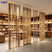 Cloison de séparation en acier inoxydable moderne et luxueuse sur mesure pour la décoration intérieure et des espaces commerciaux