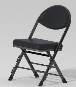 Chaise de sport pliable personnalisée, chaise de stade pliable robuste en cuir PU noir pour les matchs de basket-ball <span class=keywords><strong>NBA</strong></span>, les clubs d'e-sport - Product Image 4