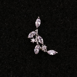 Tendance, barre tunnel en acier inoxydable 20g, côté gauche/droit, feuille CZ, <span class=keywords><strong>piercing</strong></span> d'oreille, <span class=keywords><strong>tragus</strong></span>, hélix, orbital, vis de fixation, cadeau - Product Image 5