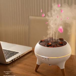 Humidificador Difusor Portátil BILA Flame <span class=keywords><strong>Vulcano</strong></span> Crack Jellyfish con Sonido Dinámico, Control Remoto Inalámbrico - Product Image 1