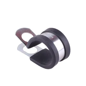 High Quality Stuff Standard p type cable rubber lined hose clamp for plastic pipe