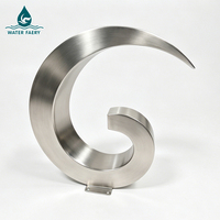 Cascade de massage aquatique réglable Water Faery en acier inoxydable 304 avec lumière LED optionnelle, argent/or, taille personnalisable pour piscine