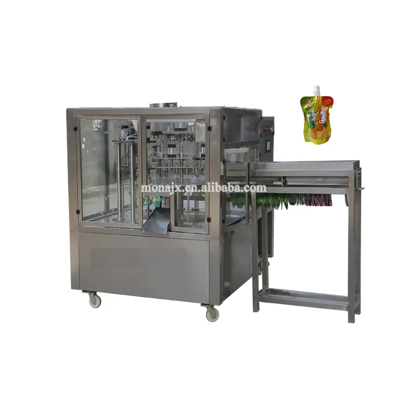 Automatische Doy Pack Verpakking Machines Emballage Ketchup Baby Fruit Puree Vloeibare Doypack Tuit Zakje Vullen Capping Machine