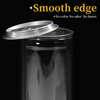 Boîtes de boisson en PET transparent de qualité alimentaire, adaptées au thé aux fruits, au thé au lait et aux boissons laitières ; Boîtes en plastique avec couvercles faciles à ouvrir