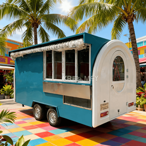 Carro de catering móvil, furgoneta de comida callejera, carritos de venta de comida, camión de té de burbujas, remolque de jugos - Product Image 6