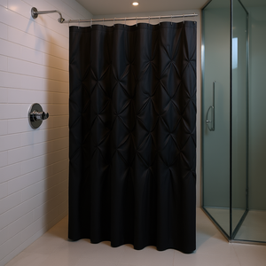 Cortina de Ducha Moderna de Lujo con Diseño Acolchado, de Poliéster Impermeable, con Ganchos, para Baño - Product Image 2