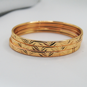 Bracciale Aperto in Rame Placcato Oro 18K 24K Stile Cambogiano, <span class=keywords><strong>Gioielli</strong></span> per Bambini - Product Image 1