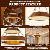 Fabricant de lampes islamiques, lustre LED pour restaurant, salle à manger, mosquée