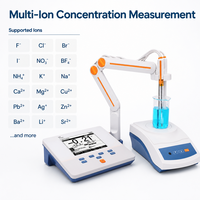 BOYN I300F Mètre de pH/ion de laboratoire haute précision, mètre numérique de concentration d'ions de paillasse avec écran LCD de 5,7 pouces