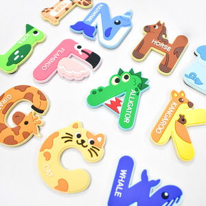 Juguete educativo para niños dibujos animados animales nevera imán letra minúscula rompecabezas juguetes bebé silicona rompecabezas magnético pegatina - Product Image 2