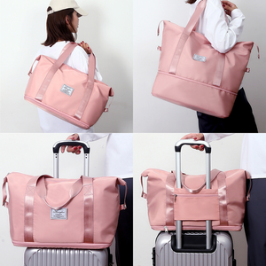 Bolsa de Lona Plegable de Fábrica con Logotipo Personalizado, Bolsa de Lona Impermeable para Yoga, Deportes, Fin de Semana, Gimnasio, Viajes, Bolsa de Mano con Logotipo para Mujer - Product Image 2