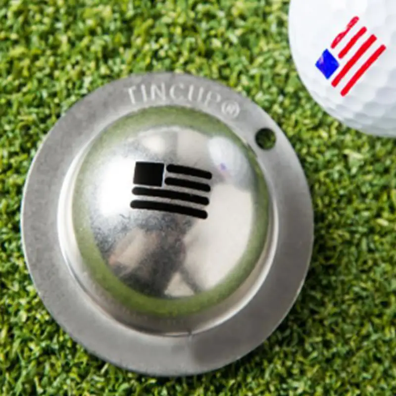 टिन कप तिपतिया गोल्फ की गेंद कस्टम मार्कर संरेखण उपकरण स्टेनलेस स्टील मॉडल गोल्फ की गेंद मार्कर Stamper