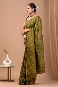 Sari de Seda Chandari Premium, Suave y Ligero, Prenda Étnica Tradicional, Elegante Sari para Fiestas y Festivales, para Exportación al por Mayor - Product Image 3
