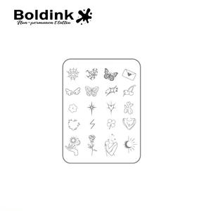 Autocollant de tatouage semi-permanent imperméable pour doigt, motif étoile, trèfle, rose, papillon, sexy, personnalisé, esthétique, de la marque Boldink - Product Image 3