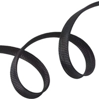 Funda de malla expandible PET, protector de cables trenzado ignífugo para gestión de cables