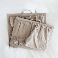 Wickeltaschen-Organizer mit Reißverschlusstasche für Damenhandtaschen, Inneneinsatz mit Taschen, herausnehmbare transparente Tragetasche