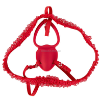 Vibrateur culotte personnalisable avec télécommande, ensemble de 3 pièces, porte-jarretelles en dentelle, jouets féminins, vente en gros de culottes vibrantes pour femmes