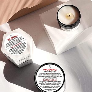 Bán Sỉ 500 Cái Nhãn Cảnh Báo Nến Nhãn Dán An Toàn Chống Nước Thân Thiện Với Môi Trường Dính Hộp Đựng Lọ 1.5 Inch Tùy Chỉnh - Product Image 3