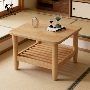 Table basse en bois de style log, nouvelle mode, pour salon, prix d'usine, personnalisable, en stock, écologique - Product Image 5