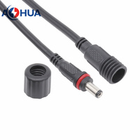 Faisceau de fils Led étanche moulé DC 5.5*2.1mm mâle femelle connecteur en plastique M13 pour équipement d'alimentation d'éclairage Led solaire