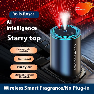 Intelligente Umgebungs lampe im Sternen himmel stil Luxus-Luft reiniger aus Glas mit Auto parfüm und Aroma therapie für eine belebende Fahrt - Product Image 3