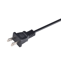 Câble d'alimentation avec prise NEMA 1-15P et interrupteur 303, câble d'alimentation noir à deux broches pour couverture électrique/lampe/petits appareils