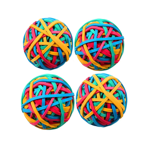 Élastique synthétique multicolore tendance en caoutchouc naturel, idéal pour les bureaux, les maisons, les écoles, les loisirs créatifs et les cheveux - Product Image 4