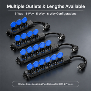 ปลั๊กพ่วง 2 ช่อง แบบมีฝาปิด ปลั๊กยุโรป สำหรับอุปกรณ์ใช้ภายนอกบ้าน - Product Image 5