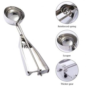 Juego de Cucharas para Helado de Acero Inoxidable Ecológicas Personalizadas de 3 Tamaños Diferentes para Hornear Galletas - Product Image 3