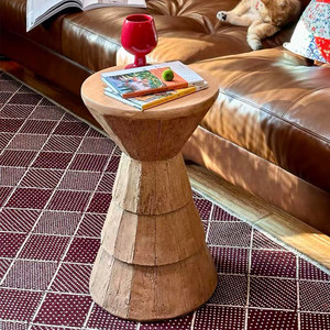 Mesa de Centro de Madera Estilo Nórdico Retro Francés con Estante de Almacenamiento para Sala de Estar, Muebles para el Hogar, Bed & Breakfast, Restaurante - Product Image 3