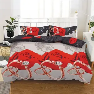 Home Textile Bedding Set Pillow Case Bed Sheet Polyester Fabric Disperse Printing Woven 100% Polyester A4 Size Sample Twill 90"