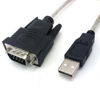 USB a puerto serie RS232 9 pines DB9 hembra Adaptador convertidor Cable CH340 Windows