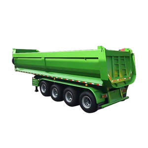 Semi-<span class=keywords><strong>remorque</strong></span> benne arrière hydraulique 4 essieux 45-80T Construction en acier 9800x2500x3500mm Shandong - Product Image 5