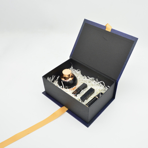 Wholesale Wedding Cardboard Box Cosmetic Packaging Custom Magnetic Gift Box with Ribbon Board Fashionable Greybeard BS20537