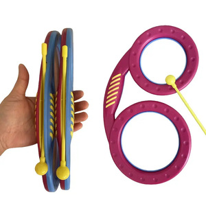 Wholesale Orff Instruments Glasses <b>Drum</b> Double-Sided <b>Hand</b> <b>Drum</b> Plastic Percussion Aids for Music Teaching Performance - Product Image 3