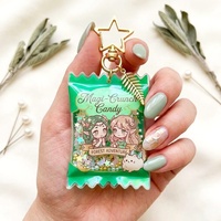 Offre Spéciale nouveau 3D emballage de bonbons Shaker porte-clés en gros personnalisé Anime planificateur de téléphone breloques porte-clés acrylique porte-clés bonbons