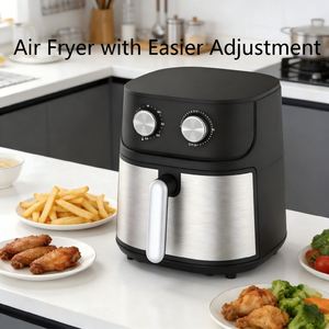 Nouvelle Conception 2026 Friteuse à Air Électrique 5,5L 1500W avec Surface Brossée, Grille Amovible et Protection Contre la Surchauffe pour Usage Domestique et Hôtelier, Garantie 1 An - Product Image 5