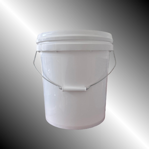 Cubo Redondo de Plástico de 20L con Asa y <span class=keywords><strong>Tapa</strong></span> Blanca de PP, Cubo Impermeable para Pintura y Sellador, Contenedor de Plástico para Químicos - Product Image 3