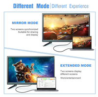 Factory Type-C zu DisplayPort DP Kabel 8K 60Hz HD Video Thunderbolt 3 zu DP Kabel für MacBook Pro Laptop/Smartphone Bildschirmspiegelung