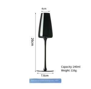 Calice da Vino in Cristallo Nero Ultra-Sottile Black Magic, Bicchiere da Degustazione Moderno e Minimalista - Product Image 4