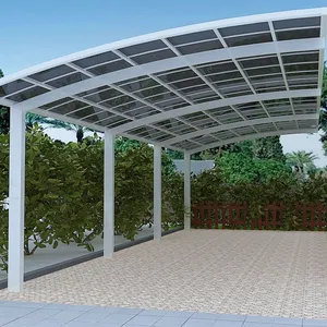 การออกแบบคลาสสิกที่มีคุณภาพสูงอลูมิเนียม Sunshield เพิง Carport/โรงรถที่มีแผ่นโพลีคาร์บอเนตหลังคาสำหรับตลาดแอฟริกา