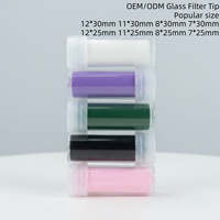 Embouts filtrants en verre pour accessoires fumeurs, 7mm, 8mm, 9mm, 10mm, 11mm, 12mm, personnalisables