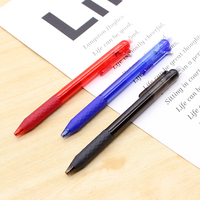 Stylo Gel Effaçable à Pression Latérale, Stylo à Friction Effaçable par Clic, Recharge Effaçable Rouge Bleu Noir 0.7MM, Stylo Effaçable à Bascule